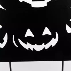 Black Metal Jack O Lantern Halloween Yard Stake