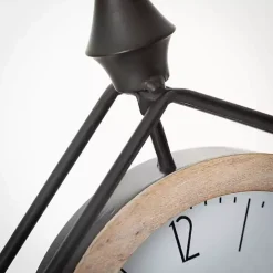 Black Metal Pentagon Frame Tabletop Clock