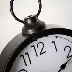 Black Metal Vintage Tabletop Clock