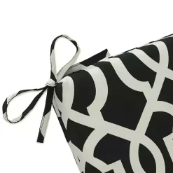Black New Geometric Outdoor Chair Cushion