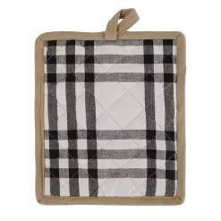 Black Plaid Eat Drink Enjoy 4-pc. Dish Towel Set