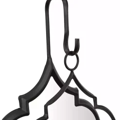 Black Quatrefoil Mirrored Wall Sconce