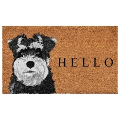 Black Schnauzer Hello Doormat