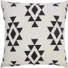 Black Southwestern Geometric Outdoor Pillow