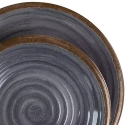 Black Swirl Melamine 12-pc. Dinnerware Set
