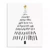 Black Watercolor Christmas Tree Canvas Art Print