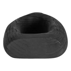 Black Wood Cut-Out Vase, 14 in.