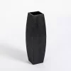 Black Wood Oblong Floor Vase, 24 in.