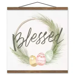 Blessed Egg Wreath Teak Hanging Canvas Art Print