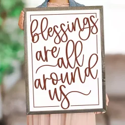 Blessings Around Us Framed Wall Plaque