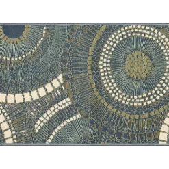 Blue & Green Circles Indoor/Outdoor Rug, 3x4