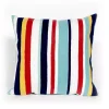 Blue & Red Lamontage Stripe Outdoor Throw Pillow