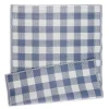 Blue & White Buffalo Check Outdoor Area Rug, 4x6