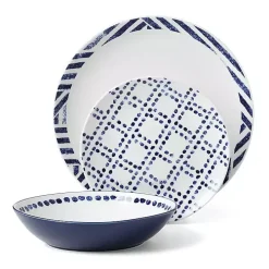 Blue & White Harbour 12-pc. Dinnerware Set