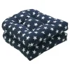 Blue & White Stars Outdoor Seat Cushions, Set of 2