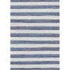 Blue & White Striped Indoor/Outdoor Rug, 5x8