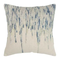 Blue Abstract Dripping Pillow