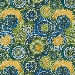 Blue and Green Lagoon Outdoor Settee Cushion