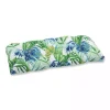 Blue and Green Soleil Wicker Loveseat Cushion