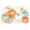 Blue and Orange Pumpkin Patch Canvas Art Print