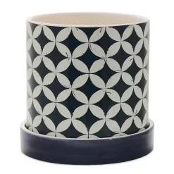 Blue and White Coastal Planters, Set of 2