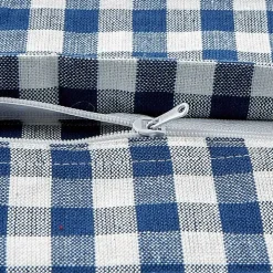 Blue and White Gingham Pillow Covers, Set of 4