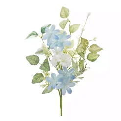Blue and White Mixed Blossom Sprays, Set of 6