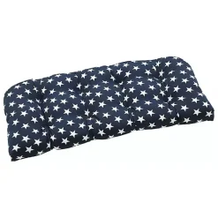 Blue and White Stars Outdoor Loveseat Cushion