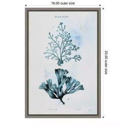 Blue Bay Coral Framed Canvas Art Print