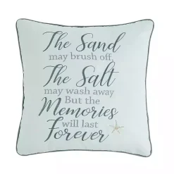 Blue Beach Memories Throw Pillow