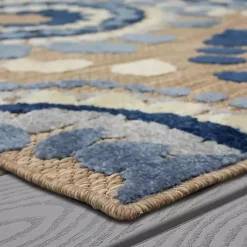 Blue Bliss Bay Outdoor Area Rug, 6x9