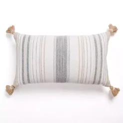 Blue Breezy Stripes Lumbar Pillow