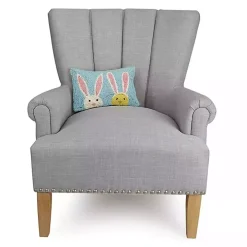 Blue Bunny and Chick Lumbar Pillow