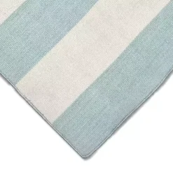 Blue Cabana Stripe Indoor/Outdoor Runner, 2x8