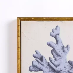 Blue Coral Framed Canvas Art Prints, Set of 2