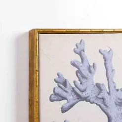 Blue Coral Framed Canvas Art Prints, Set of 2