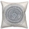 Blue Dash Circle Pattern Outdoor Pillow