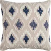 Blue Diamond Textured Pillow