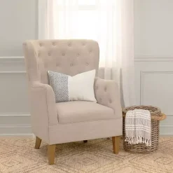 Blue Dotted Colorblock Throw Pillow