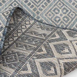 Blue Draya Indoor/Outdoor Area Rug, 5x7