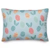 Blue Easter Egg Bunny Ear Indoor/Outdoor Pillow