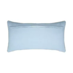 Blue Family Floral Embroidered Lumbar Pillow