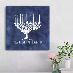 Blue Festival of Lights Canvas Art Print