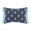 Blue French Floral Lumbar Pillow