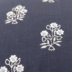 Blue French Floral Lumbar Pillow