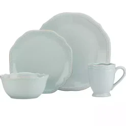 Blue French Scalloped Bead 4-pc. Dinnerware Set