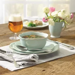 Blue French Scalloped Bead 4-pc. Dinnerware Set