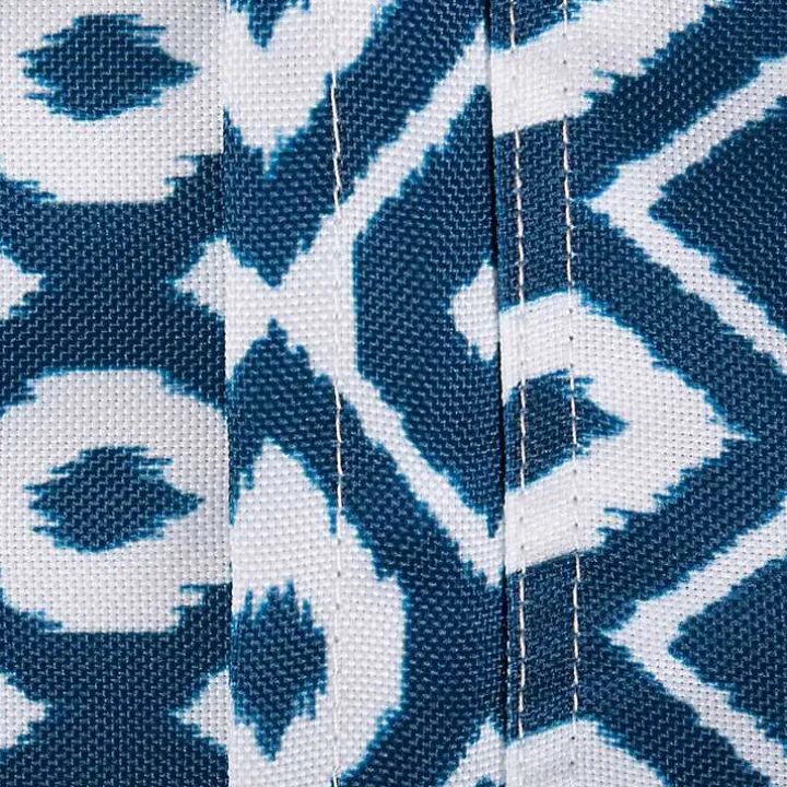 Blue Ikat Outdoor Tablecloth with Zipper