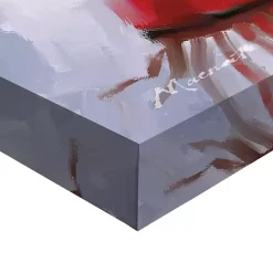 Blue Jolly Snowman Canvas Art Print