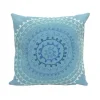 Blue Lamontage Swirl Outdoor Throw Pillow